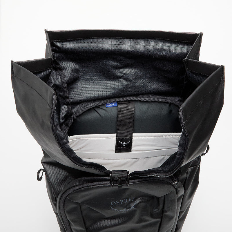 Osprey Transporter Roll Top Backpack Raven Black/ Black 30