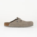 Birkenstock Boston Soft Footbed Suede Leather Stone Coin
