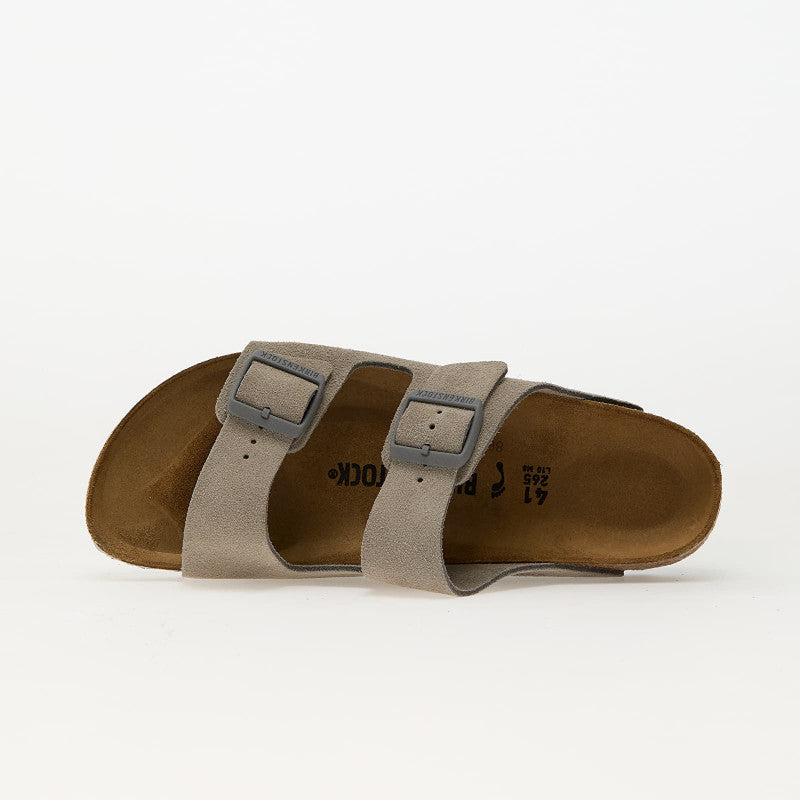 Birkenstock Arizona Suede Leather Stone Coin
