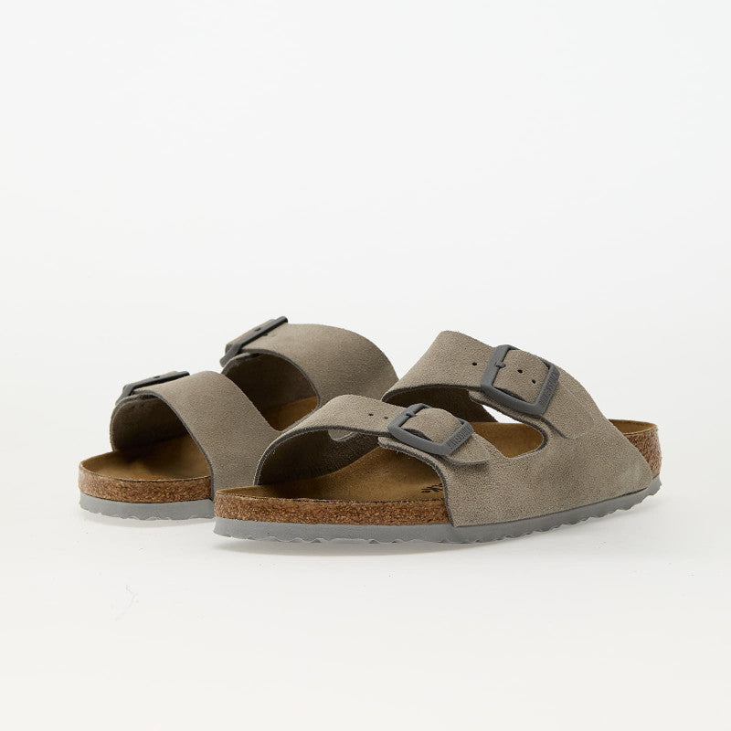 Birkenstock Arizona Suede Leather Stone Coin