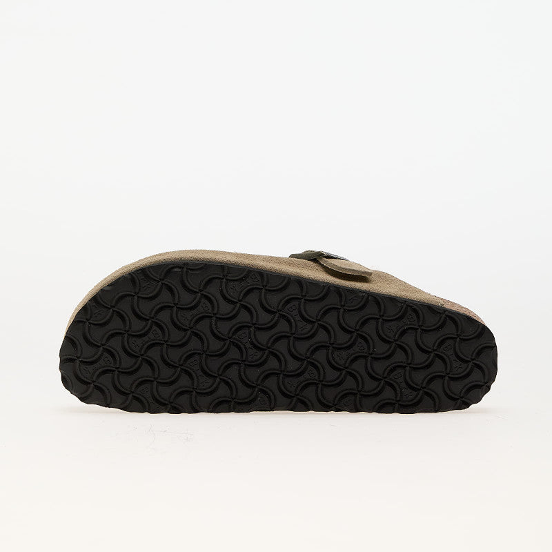 Birkenstock Boston Shearling Suede Leather/Fur Taupe