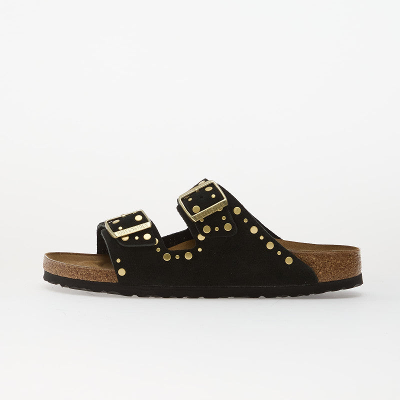 Birkenstock Arizona Rivets Suede Leather Women Black