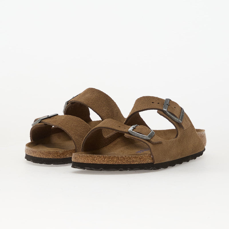 Birkenstock Arizona Soft Footbed Suede Leather Dark Tea Tonal