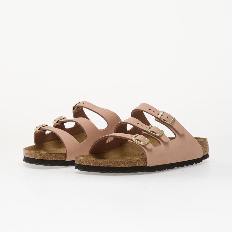 Birkenstock Florida Nubuck Leather Women Soft Pink