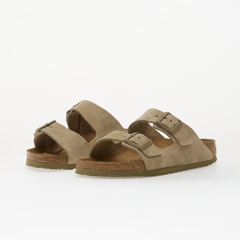 Birkenstock Arizona Suede Leather Faded Khaki