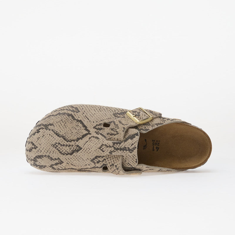 Birkenstock Boston Print LEVE Snake Oyster