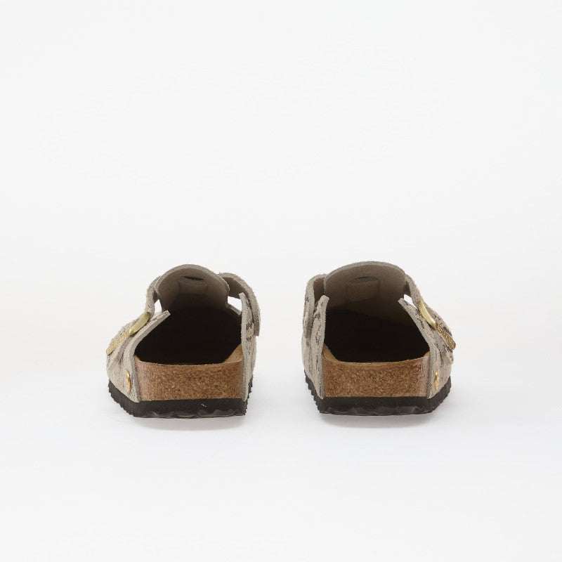 Birkenstock Boston Print LEVE Snake Oyster