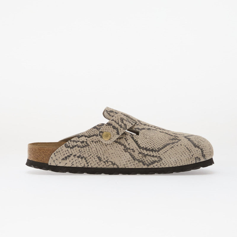 Birkenstock Boston Print LEVE Snake Oyster
