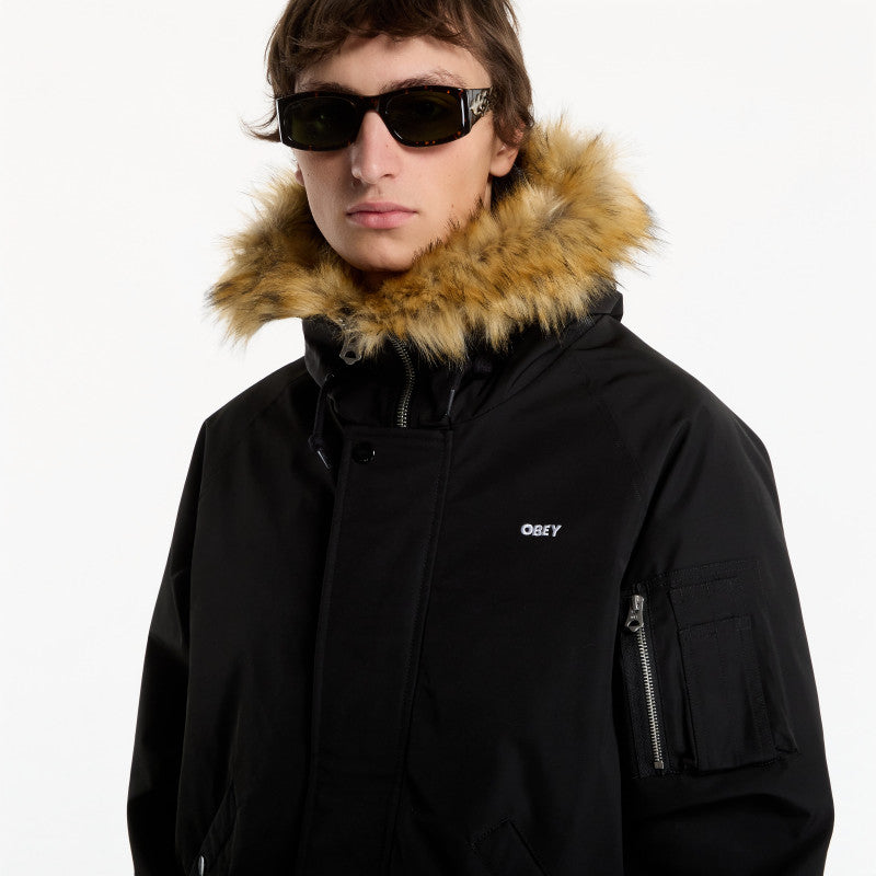 Obey N-2B Short Parka Black