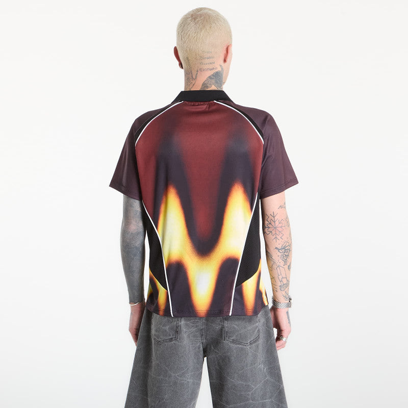 OBEY Blurred Soccer Jersey Burnt Red