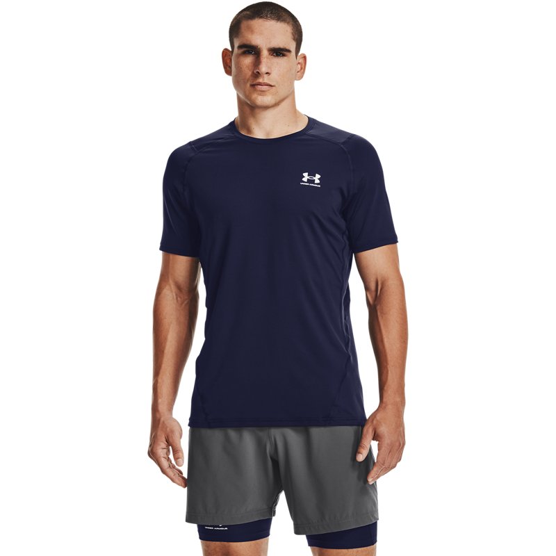 Under Armour Hg Armour Fitted Ss Midnight Navy