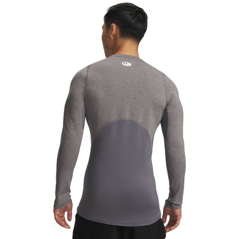Under Armour Cg Armour Fitted Crew Charcoal Light Heather