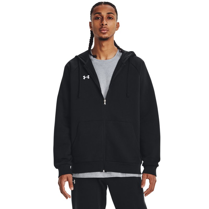 Under Armour Rival Fleece FZ Hoodie Black/ White