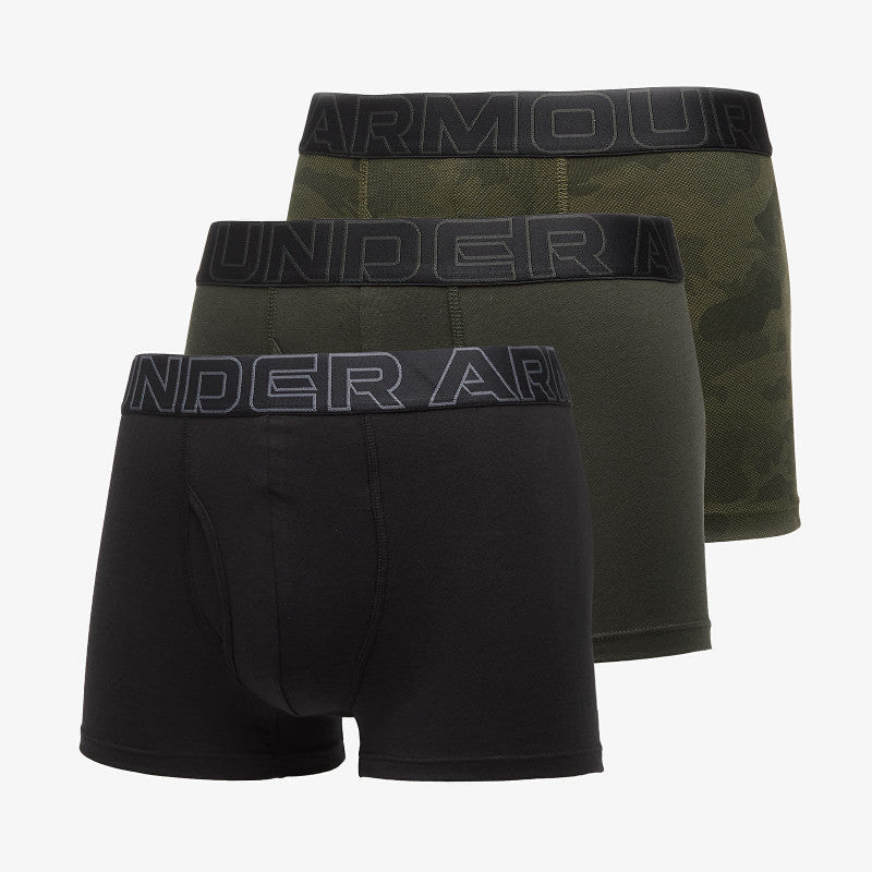 Bokserki Under Armour Performance Cotton Print 3in 3-Pack Black