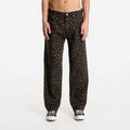 Jeansy Obey Studded Boxcar Straight Leg Denim Dark Leopard