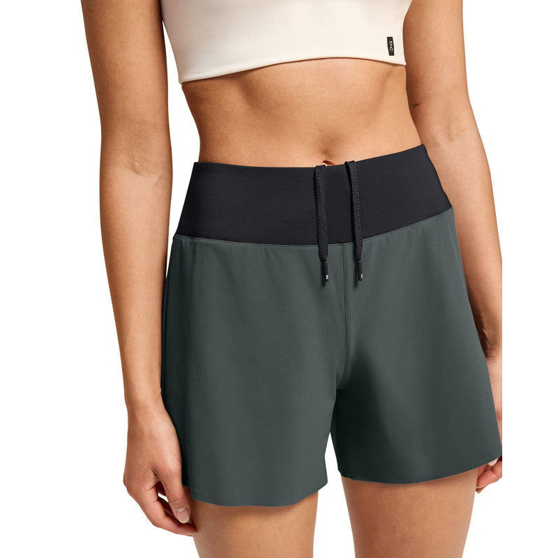 On 5" Running Shorts Lead/ Black