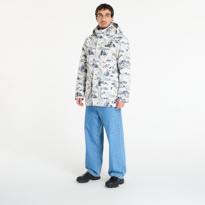 Columbia High Cascades™ Interchange Reversible Bomber Jacket Dark Stone Skylines
