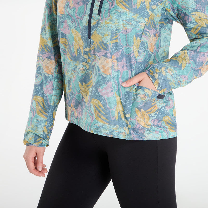 Patagonia W's Houdini Stash 1/2 Zip P/O Moon Tripper: Blue Sage