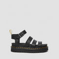 Dr. Martens VEGAN BLAIRE STRAP SANDALS Black Felix Rub Off