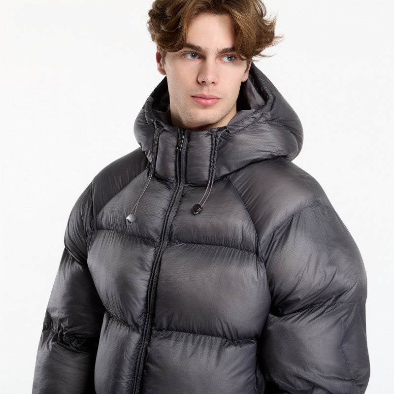 Daily Paper Raglan Sleeve Dias Puffer Jacket Black
