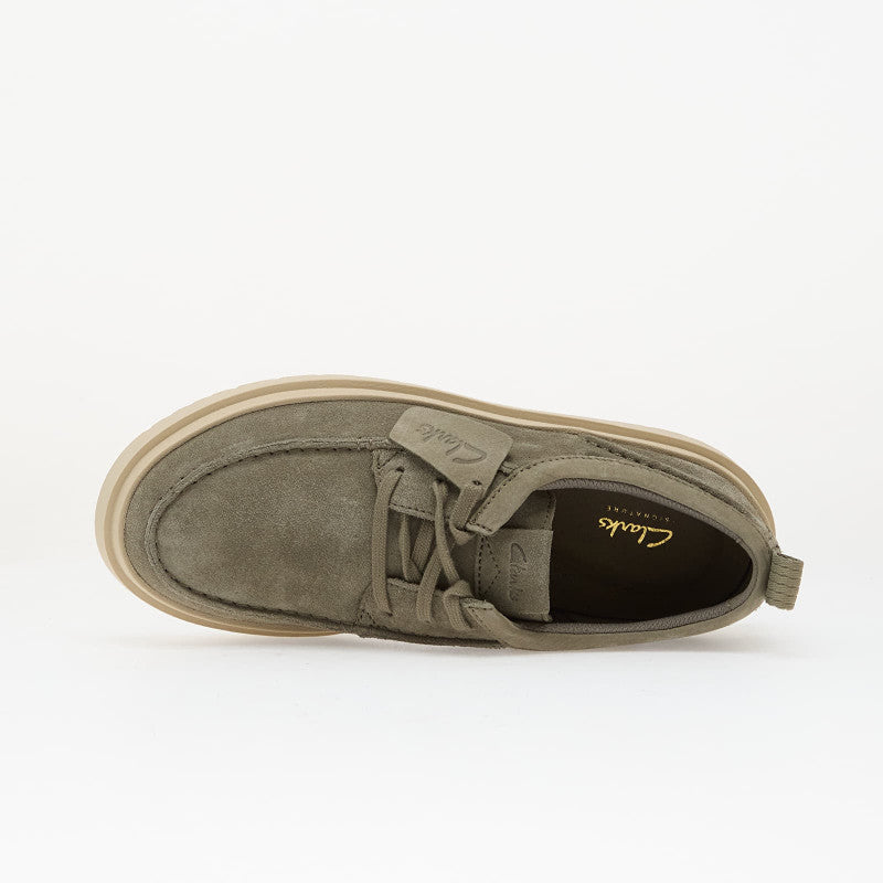 Clarks Polden Moc Sage Suede