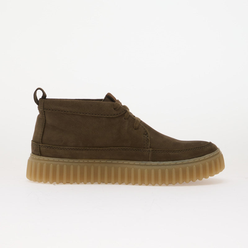 Clarks Torhill Lace Hi Khaki Nubuck