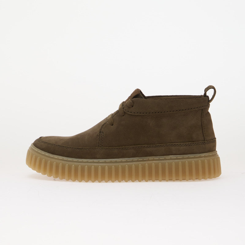 Clarks Torhill Lace Hi Khaki Nubuck