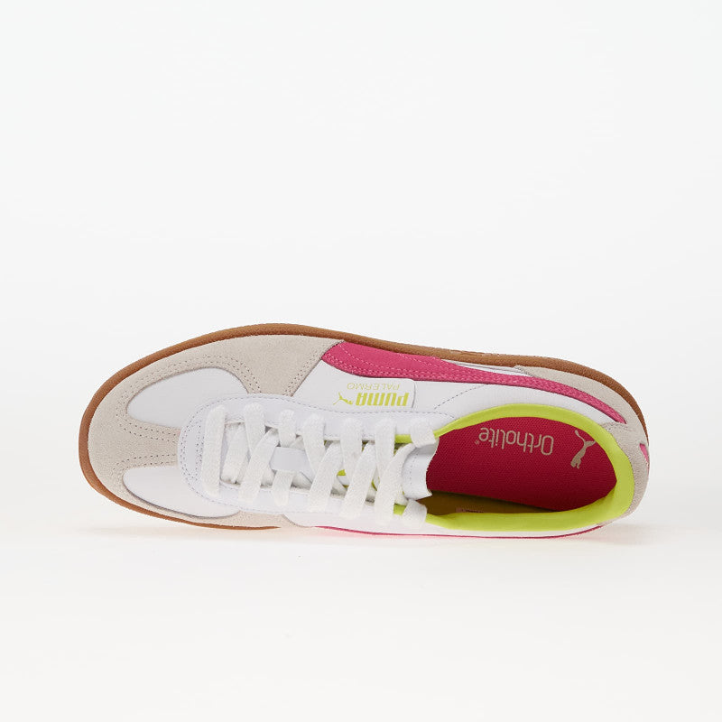 Puma Palermo Lth Puma White-Fluro Pink Pes