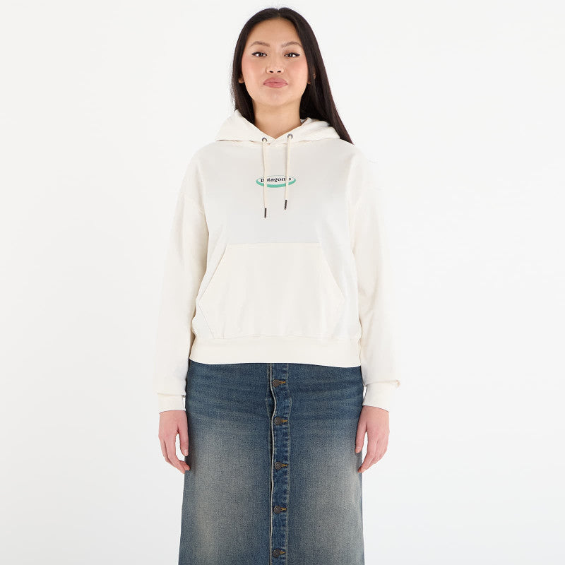 Patagonia W's '95 Oval Logo Daily Hoody Wool White