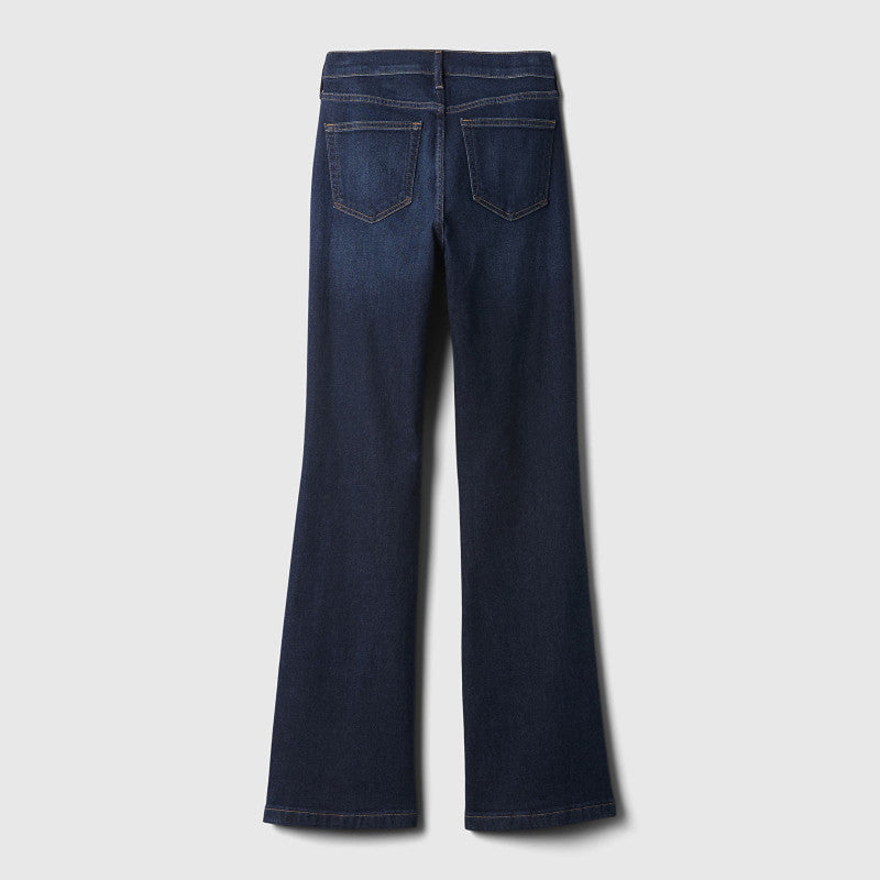 Jeansy GAP 70S Flare High Rise Dk Holzer Jeans Dark Wash