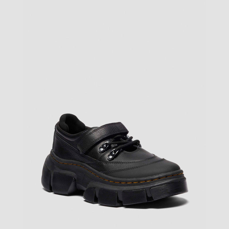 Dr. Martens DMXL MJ MARY JANE Black Virginia+Rubberised Leather