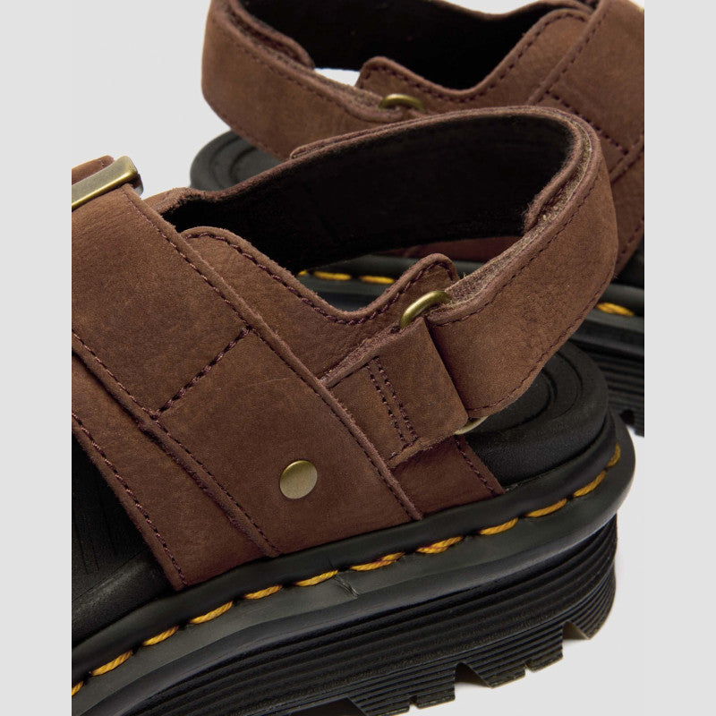Dr. Martens ZEBZAG SANDAL Sepia Brown Tumbled Nubuck