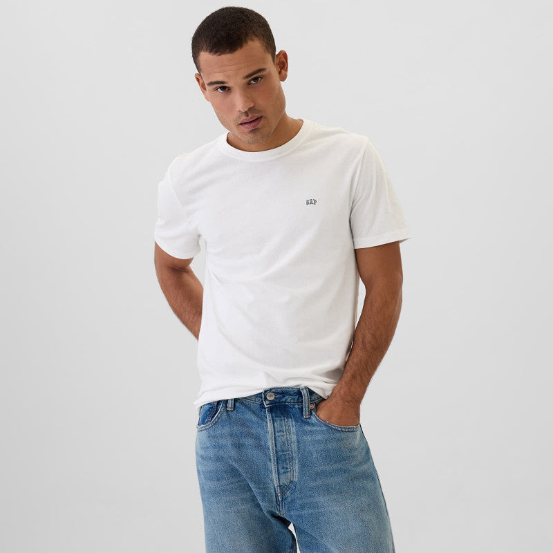 GAP Micro Logo Crew White Global