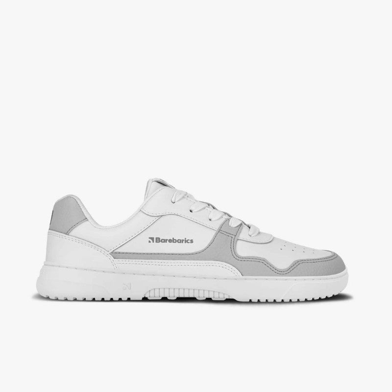 Barebarics Zing White & Light Grey Leather