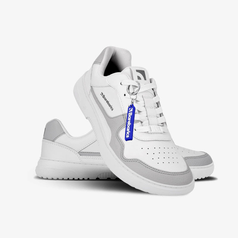 Barebarics Zing White & Light Grey Leather