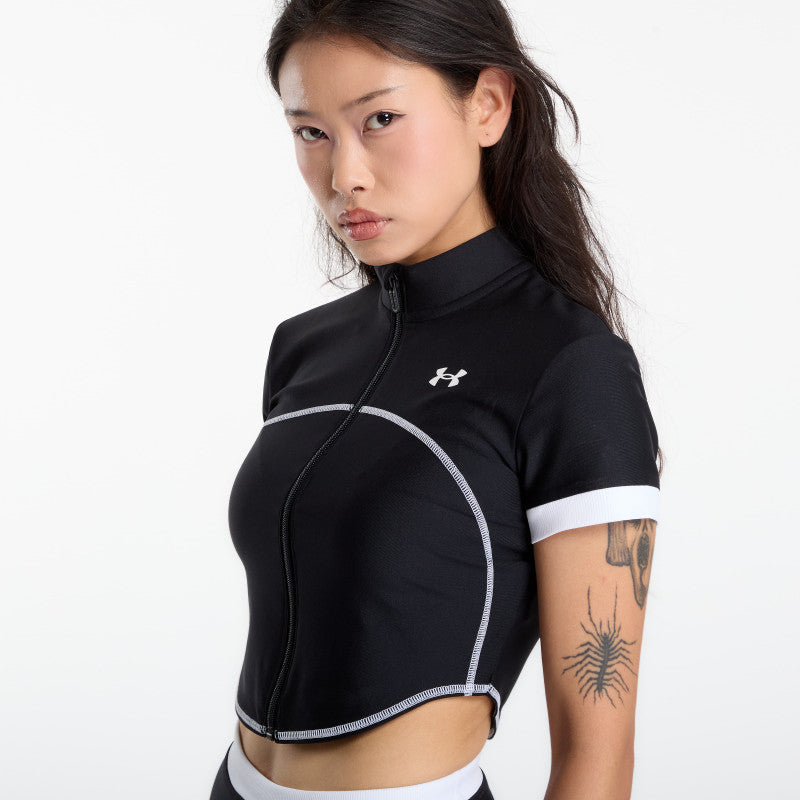 Under Armour HeatGear Novelty SS FZ Black