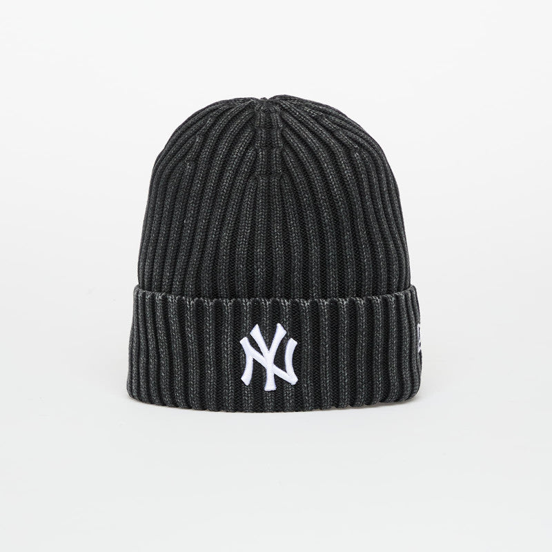 New Era Knit Medium MLB Washed Beanie New York Yankees Black