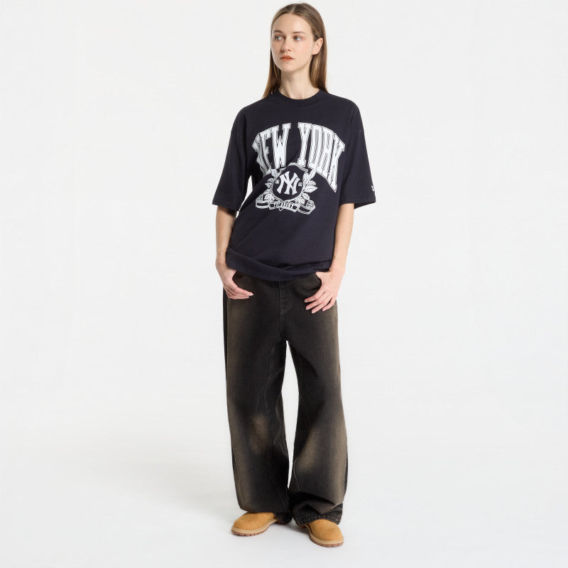 New Era MLB Arch Graphic OS Tee New York Yankees UNISEX Navy