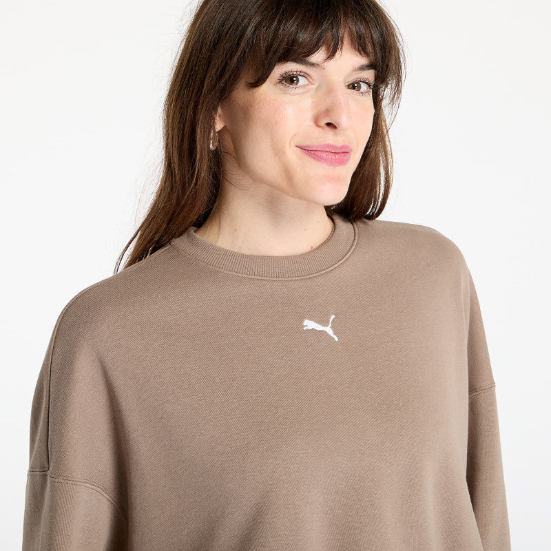 Puma Wardrobe Essentials Over-Oversized Crew TR Totally Taupe