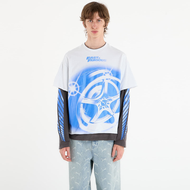Puma x Fast & Furious Ls Tee Puma White/ Dusky Gray