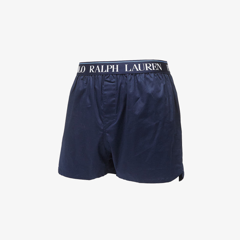 Bokserki Ralph Lauren Stretch Cotton Three Slim Fit Boxers 3-Pack Blue