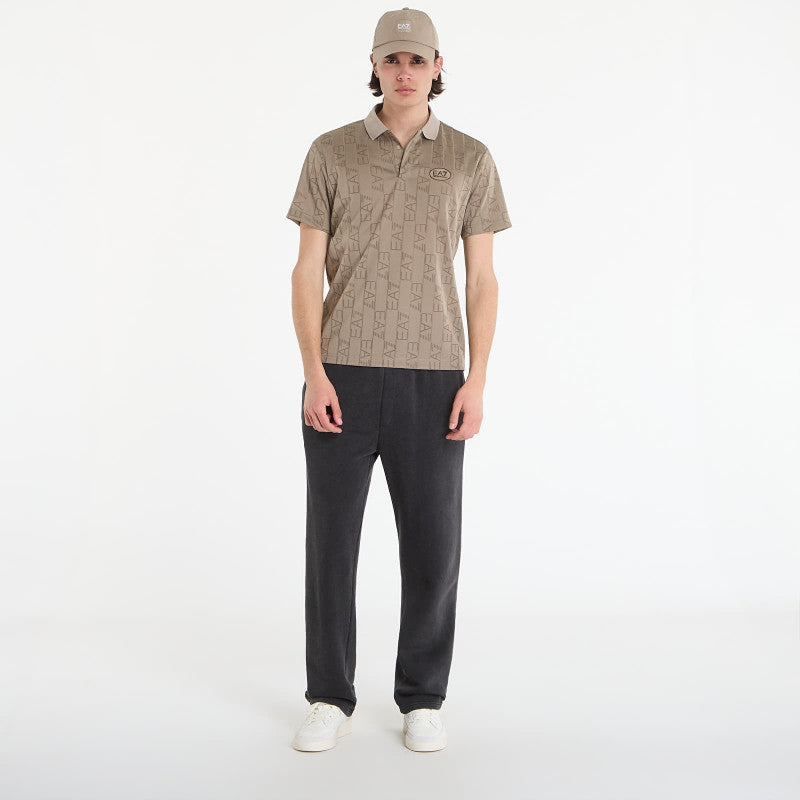 EA7 Emporio Armani Golf Pro Polo Shirt Fancy Roasted Cashew Logo
