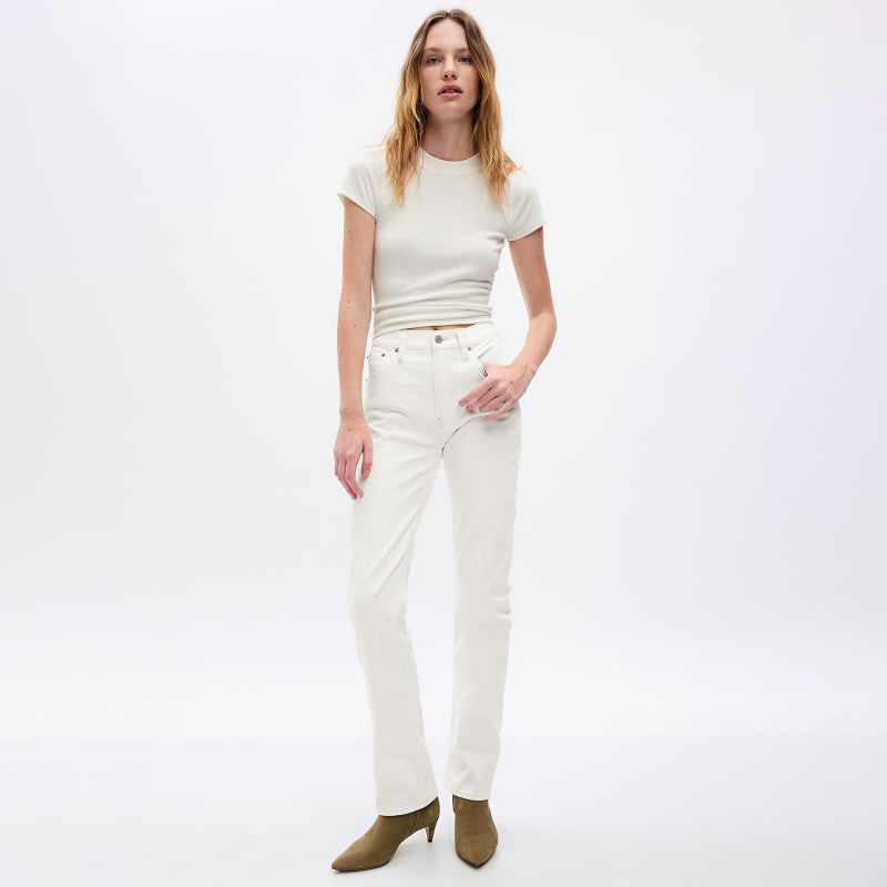 Jeansy GAP 90S Straight High Rise New Off White