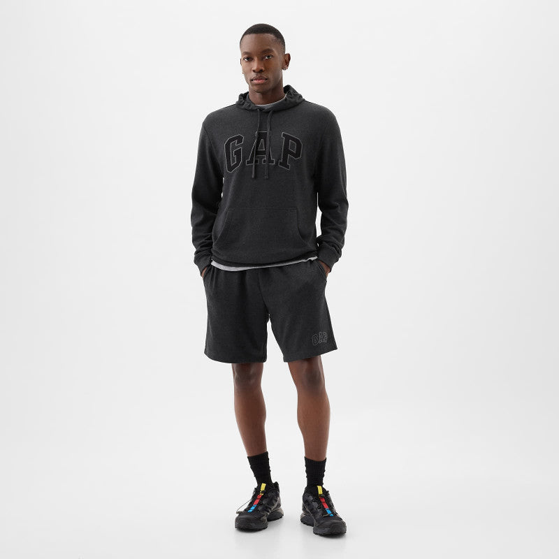 GAP French Terry Logo Shorts B85 Charcoal Heather Grey