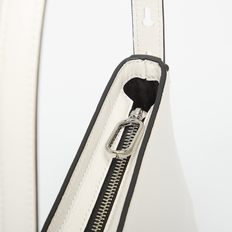 Karl Lagerfeld Jeans Geo Lthr Shoulderbag Shiny Off White