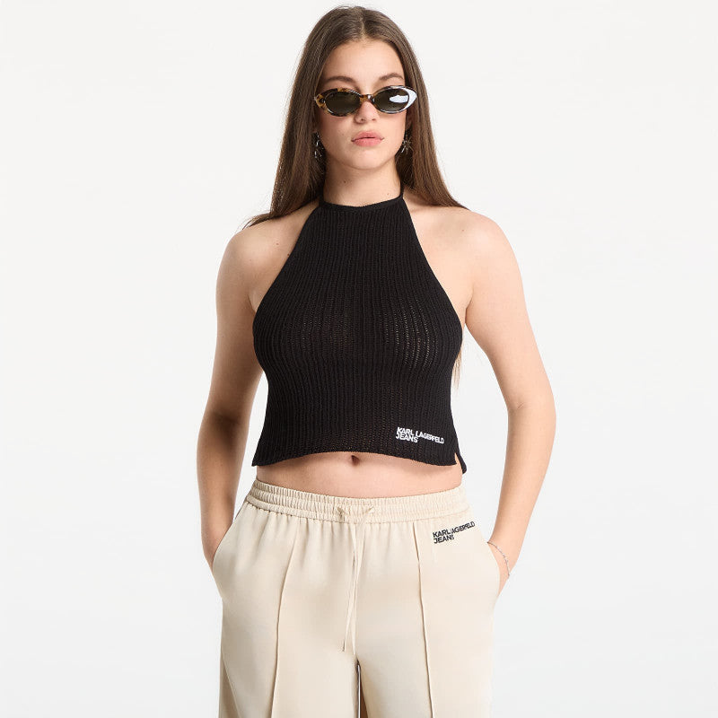 Karl Lagerfeld Jeans Textured Top Black