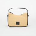 Karl Lagerfeld Jeans Box Logo Raffia Mini Hobo Natural