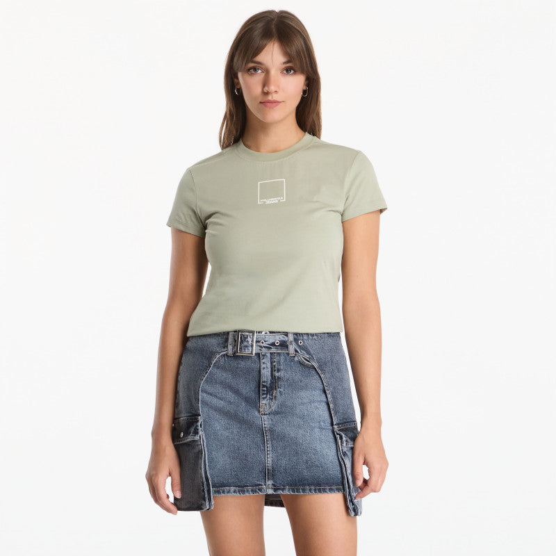 Karl Lagerfeld Jeans Slim Outline Logo Tee Tea