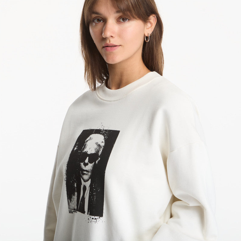 Karl Lagerfeld Jeans Boxy Karl Kameo Sweat Egret