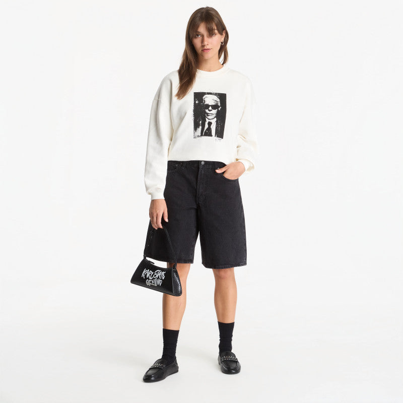 Karl Lagerfeld Jeans Boxy Karl Kameo Sweat Egret
